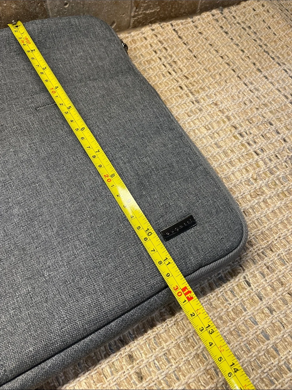 Bugatti Gray Slim Laptop Briefcase with Front Pockets